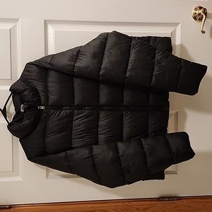 2X (20W-22W) black cropped puffer jacket by Time and Tru